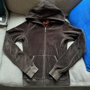 Juicy Couture Chocolate Brown Zip Up Hoodie